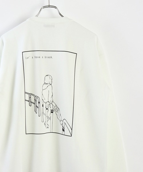WESTSEA(ウエストシー)の「フェイクレイヤード 鹿の子ダンボール 長袖T(Tシャツ/カットソー・メンズ・ライトグレー/ブラック/オフホワイト・M/L)」の13枚目の写真