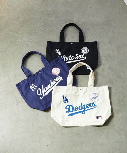 MLB(メジャーリーグベースボール)の「【MLB】キャンバストートバッグ/メジャーリーグ(トートバッグ・メンズ・オフホワイト/ブラック/ネイビー・FREE)」の8枚目の写真
