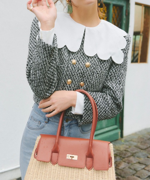 KOBE LETTUCE（コウベレタス）の「スカラップカラーブラウス（シャツ/ブラウス・レディース・オフホワイト/ブラック・M）」の11枚目の写真