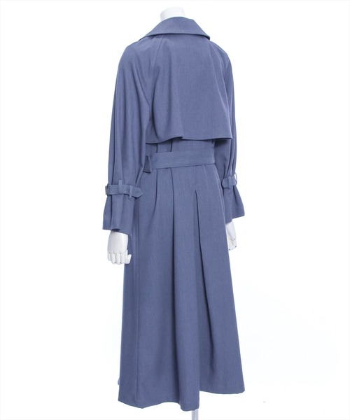 clear(クリア)の「ヨーク付ロングトレンチコート≪2024SS新作≫(トレンチコート・レディース・ブルー/ブラック/アイボリー・F)」の6枚目の写真