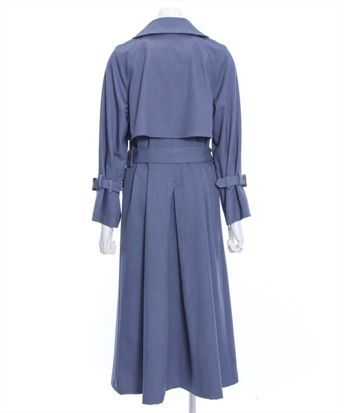 clear(クリア)の「ヨーク付ロングトレンチコート≪2024SS新作≫(トレンチコート・レディース・ブルー/ブラック/アイボリー・F)」の7枚目の写真