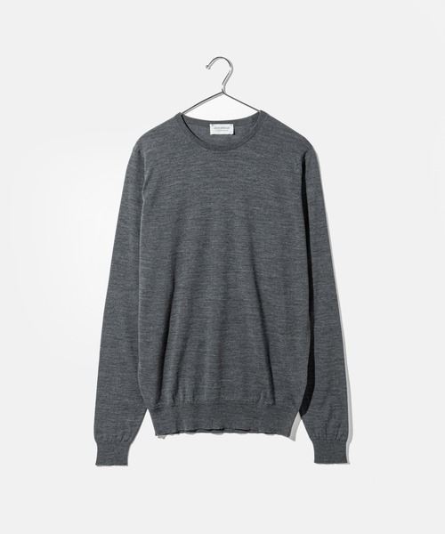 【新品に近い】ジョンスメドレー30GウールクルーネックニットM定価約48000円 新品に近い】ジョンスメドレー30GウールクルーネックニットM