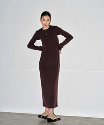 Squareneck Knit Dress