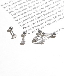 Peony（ピオニー）の「【Peony/ピオニー】/サージカルステンレス 316L ビジューピアスセット（ピアス（片耳用））」