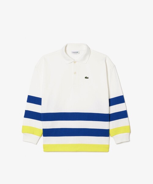 【セール】テーピングボーダーBOYS長袖ポロシャツ（ポロシャツ）｜LACOSTE（ラコステ）