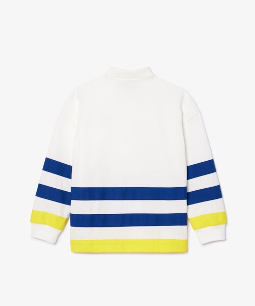 LACOSTE（ラコステ）の「テーピングボーダーBOYS長袖ポロシャツ（ポロシャツ・キッズ・ホワイト・104/140/116/128）」の2枚目の写真
