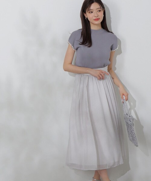 PROPORTION BODY DRESSING（プロポーションボディドレッシング）の「シアーストライプスカート / 1214120418（スカート・レディース・ブラウン/ブルー系その他・SMALL/MEDIUM）」の15枚目の写真