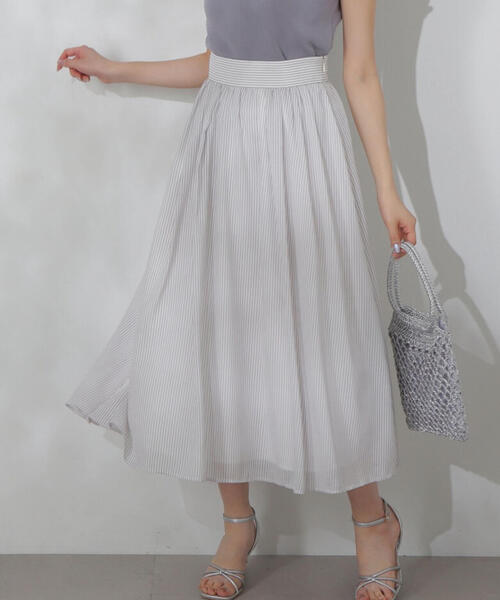 PROPORTION BODY DRESSING（プロポーションボディドレッシング）の「シアーストライプスカート / 1214120418（スカート・レディース・ブラウン/ブルー系その他・SMALL/MEDIUM）」の17枚目の写真