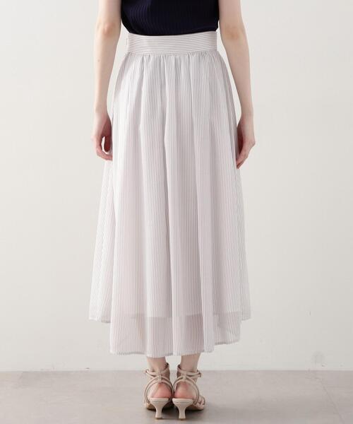 PROPORTION BODY DRESSING（プロポーションボディドレッシング）の「シアーストライプスカート / 1214120418（スカート・レディース・ブラウン/ブルー系その他・SMALL/MEDIUM）」の4枚目の写真