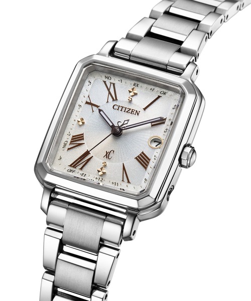 XC(クロスシー)の「xC クロスシー hikari collection Square 2way Model 光発電エコ・ドライブ電波時計 シルバー(アナログ腕時計・レディース・シルバー×ブラック/シルバー・FREE)」の19枚目の写真