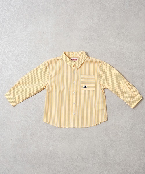 minimal（ミニマル）の「コットンアソートオーバーシャツ（シャツ/ブラウス・キッズ・ライトピンク/サックスブルー/ライトグリーン/ネイビー/イエロー・130cm/100cm/120cm/140cm/110cm）」の4枚目の写真