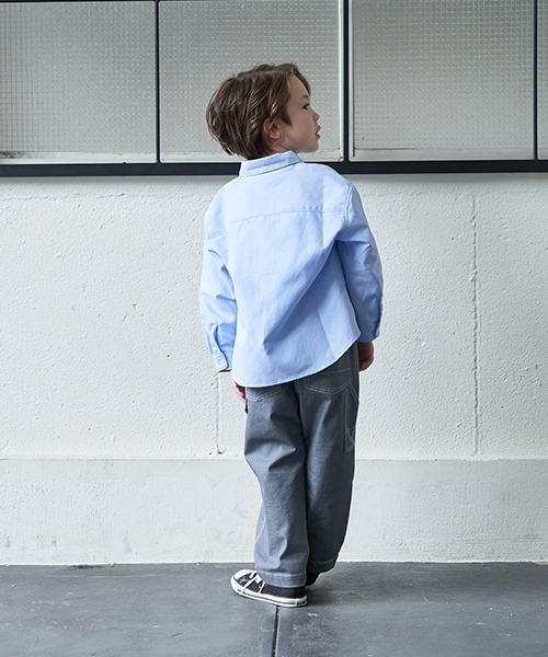 minimal（ミニマル）の「コットンアソートオーバーシャツ（シャツ/ブラウス・キッズ・ライトピンク/サックスブルー/ライトグリーン/ネイビー/イエロー・130cm/100cm/120cm/140cm/110cm）」の8枚目の写真