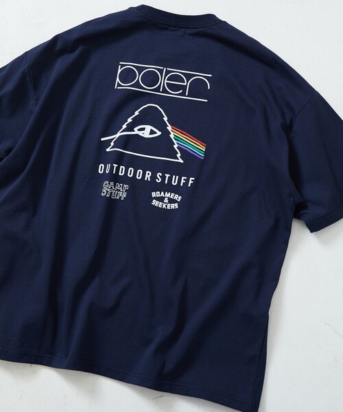 POLeR(ポーラー)の「限定展開 POLeR×FREAK'S STORE/ポーラー 別注 ビッグシルエット バックプリント クルーネックTシャツ(Tシャツ/カットソー・メンズ・ネイビー/アッシュグレー/スミクロ/グレイッシュベージュ/ホワイト・SMALL/LARGE/MEDIUM)」の5枚目の写真