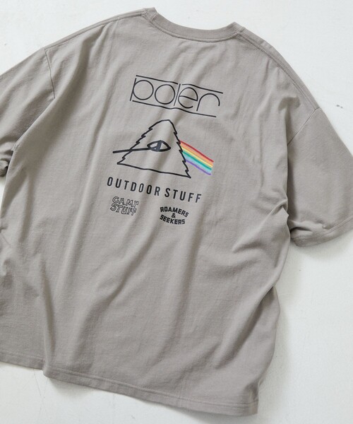 POLeR(ポーラー)の「限定展開 POLeR×FREAK'S STORE/ポーラー 別注 ビッグシルエット バックプリント クルーネックTシャツ(Tシャツ/カットソー・メンズ・ネイビー/アッシュグレー/スミクロ/グレイッシュベージュ/ホワイト・SMALL/LARGE/MEDIUM)」の4枚目の写真