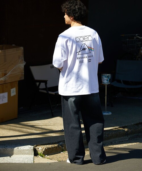 POLeR(ポーラー)の「限定展開 POLeR×FREAK'S STORE/ポーラー 別注 ビッグシルエット バックプリント クルーネックTシャツ(Tシャツ/カットソー・メンズ・ネイビー/アッシュグレー/スミクロ/グレイッシュベージュ/ホワイト・SMALL/LARGE/MEDIUM)」の7枚目の写真