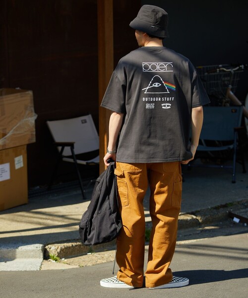 POLeR(ポーラー)の「限定展開 POLeR×FREAK'S STORE/ポーラー 別注 ビッグシルエット バックプリント クルーネックTシャツ(Tシャツ/カットソー・メンズ・ネイビー/アッシュグレー/スミクロ/グレイッシュベージュ/ホワイト・SMALL/LARGE/MEDIUM)」の9枚目の写真