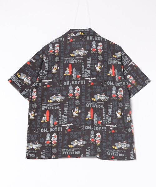 Disney(ディズニー)の「親子お揃い ディズニー 総柄リゾートシャツ 9495A(ボトムス別売)(シャツ/ブラウス・レディース・ライトグリーン系1/ブラック・S/M/L/XL)」の3枚目の写真