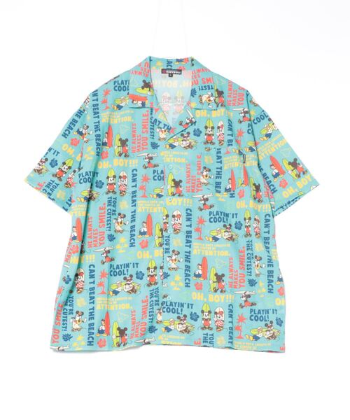 Disney(ディズニー)の「親子お揃い ディズニー 総柄リゾートシャツ 9495A(ボトムス別売)(シャツ/ブラウス・レディース・ライトグリーン系1/ブラック・S/M/L/XL)」の15枚目の写真