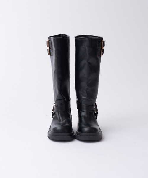 one after another NICE CLAUP（ワンアフターアナザーナイスクラップ）の「バイカーブーツ（ブーツ・レディース・ダークブラウン/ブラック・L/M/S）」の12枚目の写真