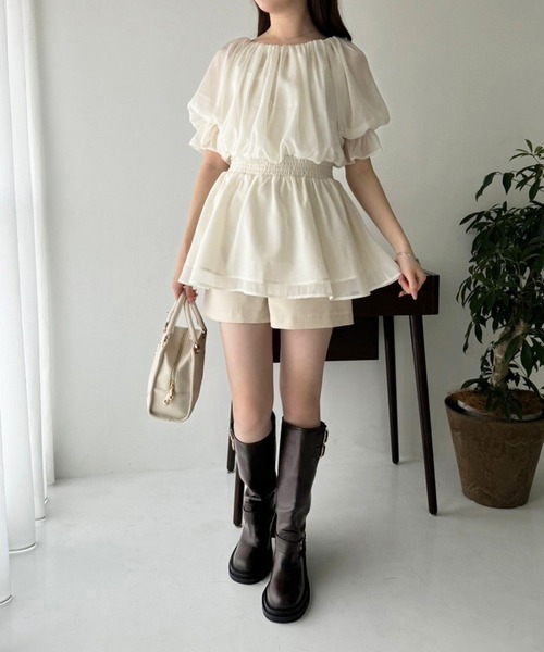 one after another NICE CLAUP（ワンアフターアナザーナイスクラップ）の「バイカーブーツ（ブーツ・レディース・ダークブラウン/ブラック・L/M/S）」の4枚目の写真