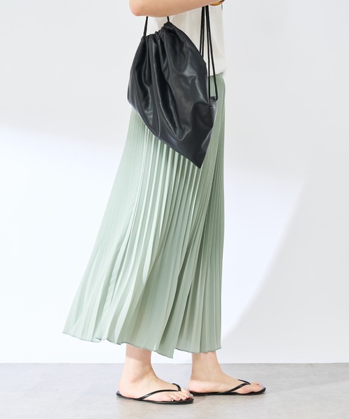 un dix cors（アンディコール）の「裾消しジョーゼットプリーツスカート（スカート・レディース・ネイビー/グリーン/ピンク・FREE）」の6枚目の写真