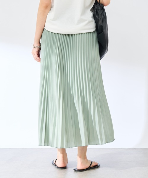 un dix cors（アンディコール）の「裾消しジョーゼットプリーツスカート（スカート・レディース・ネイビー/グリーン/ピンク・FREE）」の5枚目の写真
