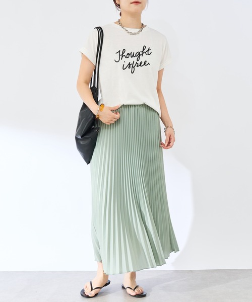 un dix cors（アンディコール）の「裾消しジョーゼットプリーツスカート（スカート・レディース・ネイビー/グリーン/ピンク・FREE）」の10枚目の写真
