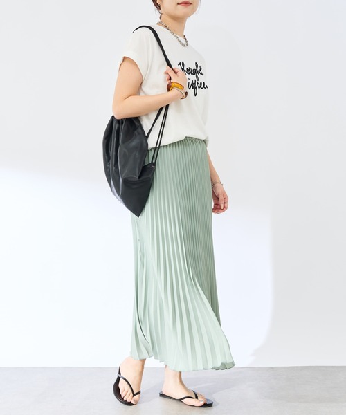 un dix cors（アンディコール）の「裾消しジョーゼットプリーツスカート（スカート・レディース・ネイビー/グリーン/ピンク・FREE）」の11枚目の写真