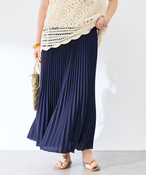 un dix cors（アンディコール）の「裾消しジョーゼットプリーツスカート（スカート・レディース・ネイビー/グリーン/ピンク・FREE）」の15枚目の写真
