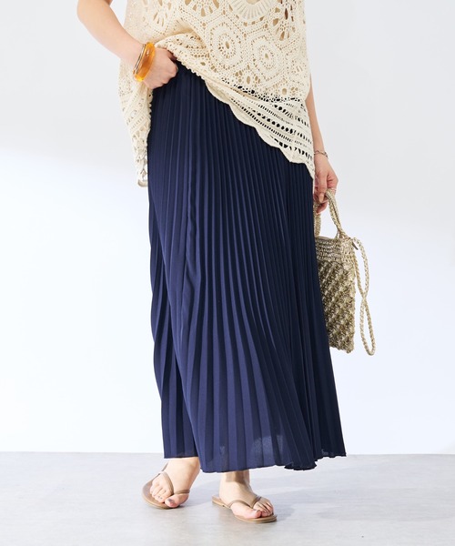 un dix cors（アンディコール）の「裾消しジョーゼットプリーツスカート（スカート・レディース・ネイビー/グリーン/ピンク・FREE）」の19枚目の写真