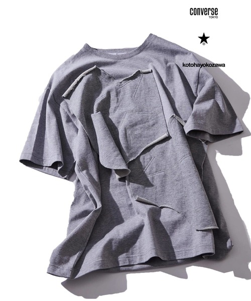 kotohayokozawa(コトハヨコザワ)の「【CONVERSE TOKYO × kotohayokozawa】STAR PATCH TEE(UNISEX)(Tシャツ/カットソー・レディース・ホワイト/ブラック/グレー・FREE)」の3枚目の写真