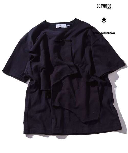 kotohayokozawa(コトハヨコザワ)の「【CONVERSE TOKYO × kotohayokozawa】STAR PATCH TEE(UNISEX)(Tシャツ/カットソー・レディース・ホワイト/ブラック/グレー・FREE)」の2枚目の写真