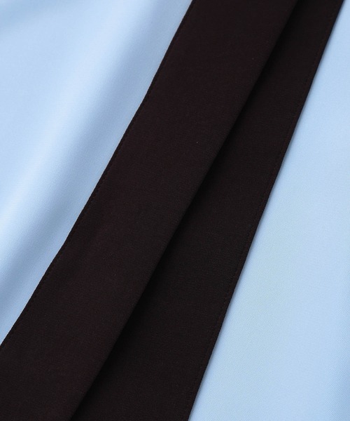 JUNRED（ジュンレッド）の「ボウタイオーバーサイズシャツ（シャツ/ブラウス・メンズ・サックスブルー/ライトグレー/ホワイト・L/M/S）」の4枚目の写真