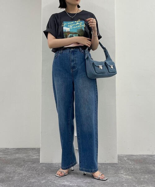 fredy emue（フレディエミュ）の「ストレートデニムパンツ（デニムパンツ・レディース・ブルー/サックスブルー/ブラック・36/38）」の15枚目の写真