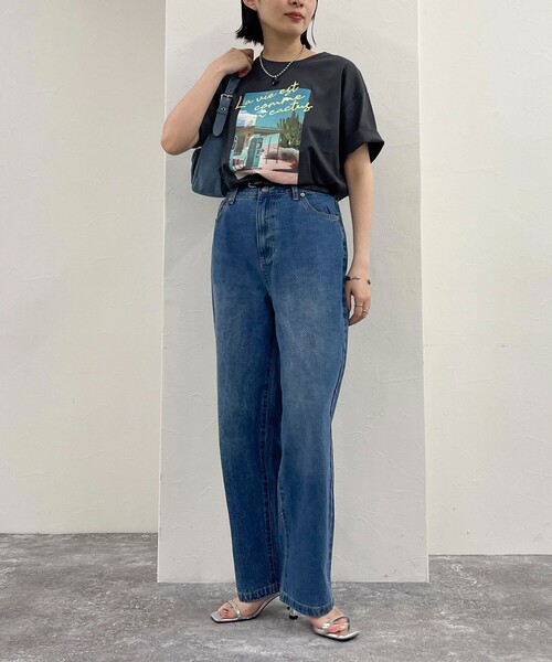 fredy emue（フレディエミュ）の「ストレートデニムパンツ（デニムパンツ・レディース・ブルー/サックスブルー/ブラック・36/38）」の16枚目の写真