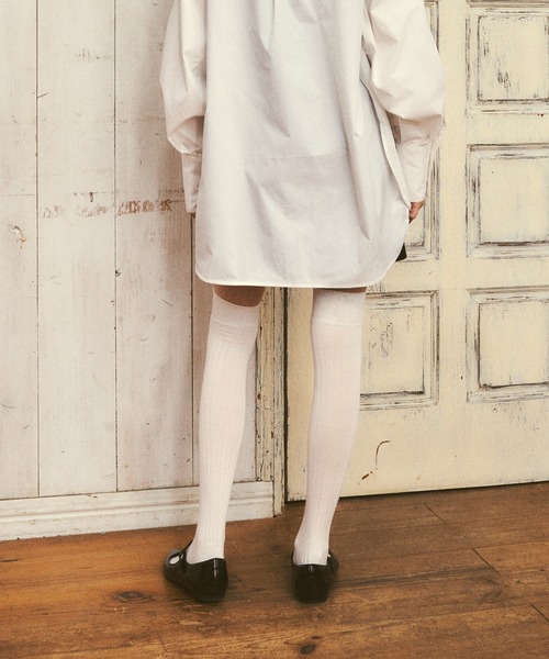 RUBY AND YOU（ルビーアンドユー）の「［select］リブハイソックス（ソックス/靴下・レディース・ダークグレー/ベージュ/ホワイト/ブラウン/グレー/ブラック・FREE）」の8枚目の写真