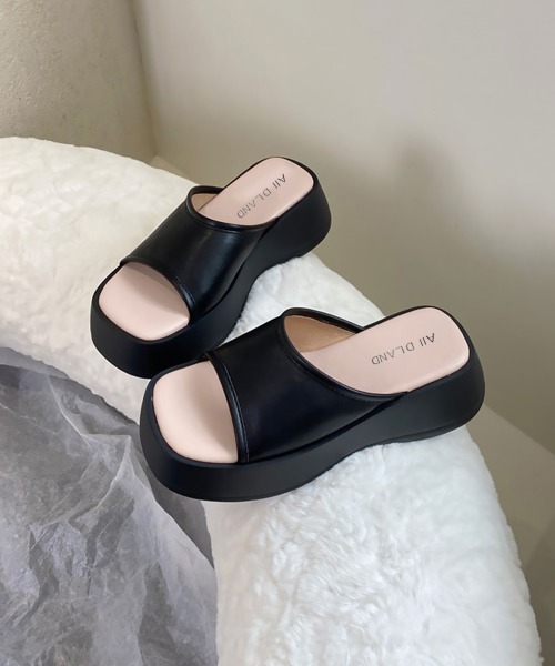 Miniministore(ミニミニストア)の「厚底サンダル ミュールサンダル 夏 美脚(サンダル・レディース・シルバー/ブラック/ホワイト・22.5cm/23.0cm/23.5cm/24.0cm/24.5cm/25.0cm)」の9枚目の写真