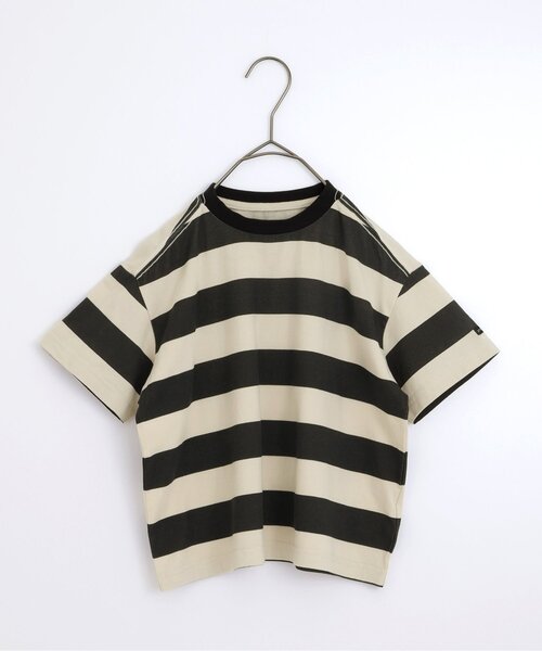 p.premier(ピードットプルミエ)の「イロチ買いしたいシンプル総柄Tシャツ(Tシャツ/カットソー・キッズ・ブラック/オレンジ/ブラウン/ブルー/アイボリー・120/110/100/90/80/140/130)」の3枚目の写真