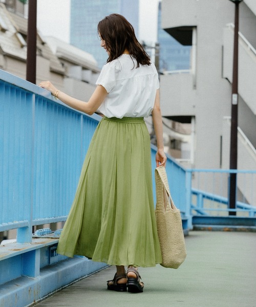 GLOBAL WORK（グローバルワーク）の「新サイズ追加/快適ハイネックフレンチプルオーバー/987169（Tシャツ/カットソー・レディース・モカ/ミント/オフホワイト/ブラック/ホワイト×ブラック/ブラック×ホワイト/ライトグレー/ブルー/ダークパープル・LARGE/MEDIUM/SHORT）」の14枚目の写真