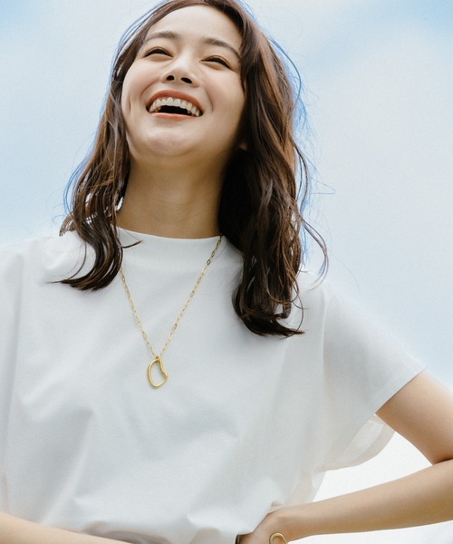 GLOBAL WORK（グローバルワーク）の「新サイズ追加/快適ハイネックフレンチプルオーバー/987169（Tシャツ/カットソー・レディース・モカ/ミント/オフホワイト/ブラック/ホワイト×ブラック/ブラック×ホワイト/ライトグレー/ブルー/ダークパープル・LARGE/MEDIUM/SHORT）」の17枚目の写真