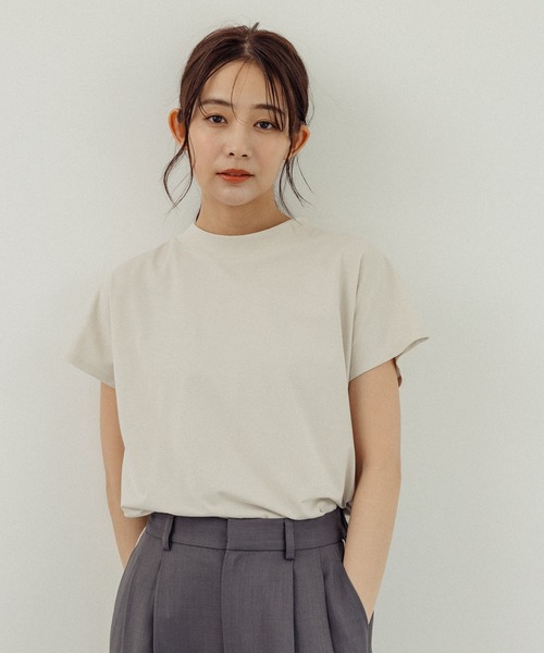 　選べるレディース服3点福袋対象商品　（激安セール）ボーダーバブルモチーフフレンチ　バルーンTシャツ（返品　交換　ギフト包装不可） セール】新サイズ追加/快適ハイネックフレンチプルオーバー