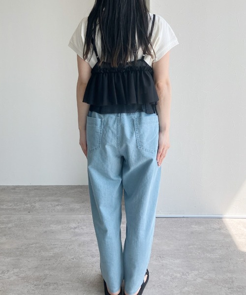 reca（レカ）の「チュールアシメフリルビスチェ（キャミソール・レディース・アイボリー/ブラック・M）」の21枚目の写真