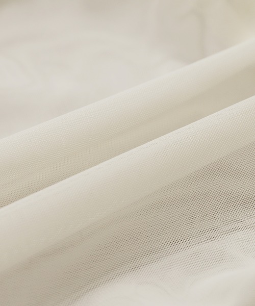 reca（レカ）の「チュールアシメフリルビスチェ（キャミソール・レディース・アイボリー/ブラック・M）」の9枚目の写真