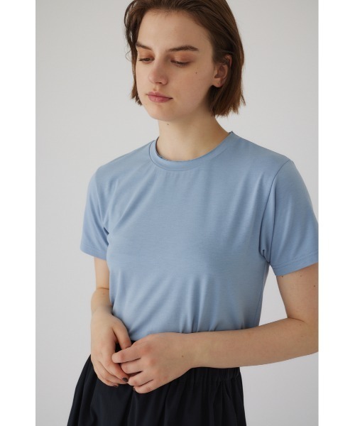RIM.ARK(リムアーク)の「Smooth texture T-SH(Tシャツ/カットソー・レディース・ベージュ/ホワイト/杢グレー/ライトブルー/カーキ・FREE)」の5枚目の写真