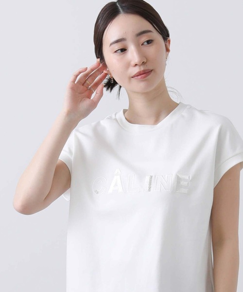 Gready Brilliant - ＣＡＬＩＮＥ刺繍ロゴカットソー Gready Brilliant（グレディブリリアン）の「CALINE刺繍