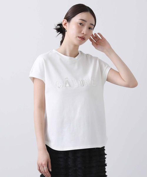 Gready Brilliant - ＣＡＬＩＮＥ刺繍ロゴカットソー Gready Brilliant（グレディブリリアン）の「CALINE刺繍