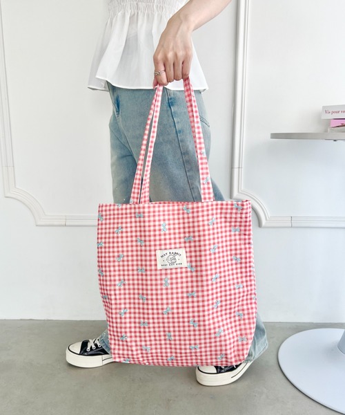 ML ORMOND CHK チェック トートバッグ セール】リボンギンガムチェックトートバッグ（トートバッグ