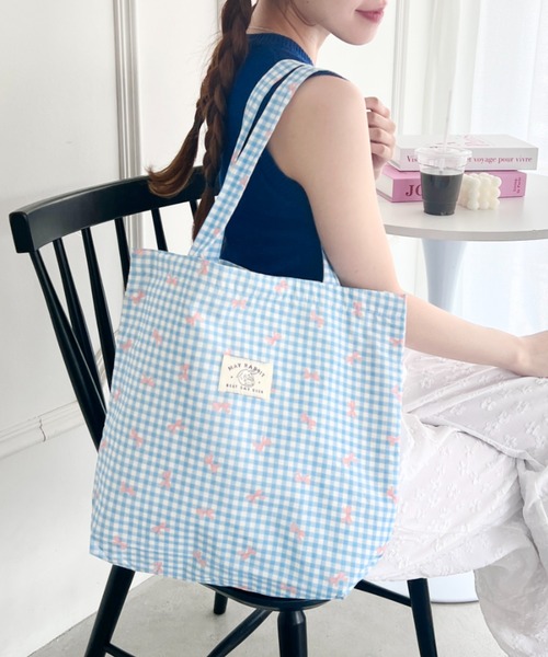 LUCAチェックトートバッグ LUCAチェックトートバッグ