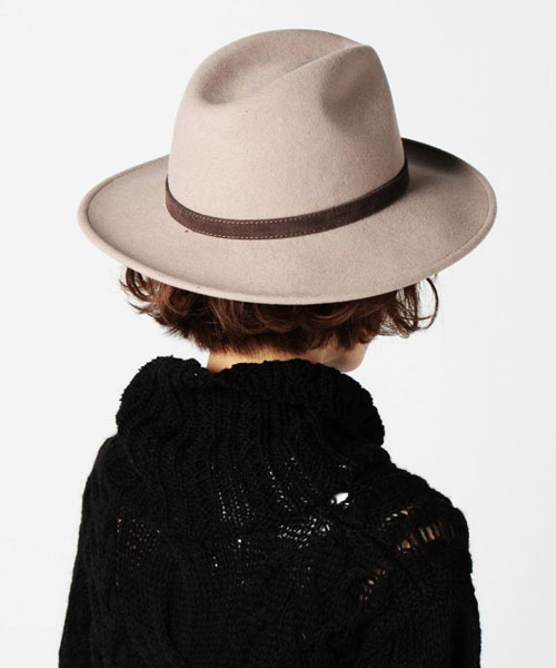 ROSE BUD（ローズバッド）の「（SORBATTI) F115/3014-444FELT HAT（ハット・レディース・ブラック/ベージュ/ダークグリーン・ONE SIZE）」の5枚目の写真