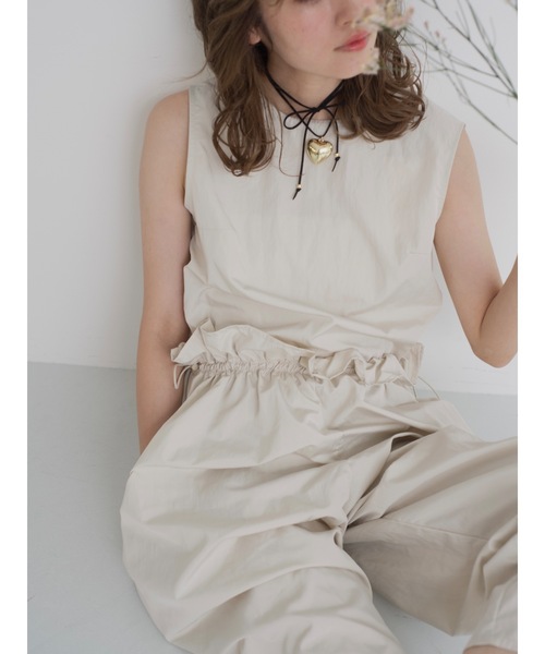JUMELLE（ジュメロ）の「taffeta all in one（サロペット/オーバーオール・レディース・アイボリー/ブラック・MEDIUM）」の15枚目の写真